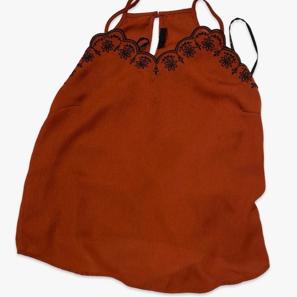 E (Hanger) M Women's Rust Colored Tank Top Size Small - Picture 2 of 9